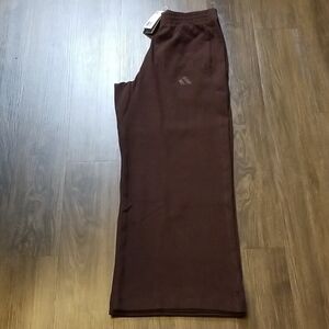 ADIDAS ALL SZN WIDE LEG PANT, BROWN, WOMENS LARGE